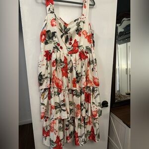 JessaKae Red and Green Floral Dress